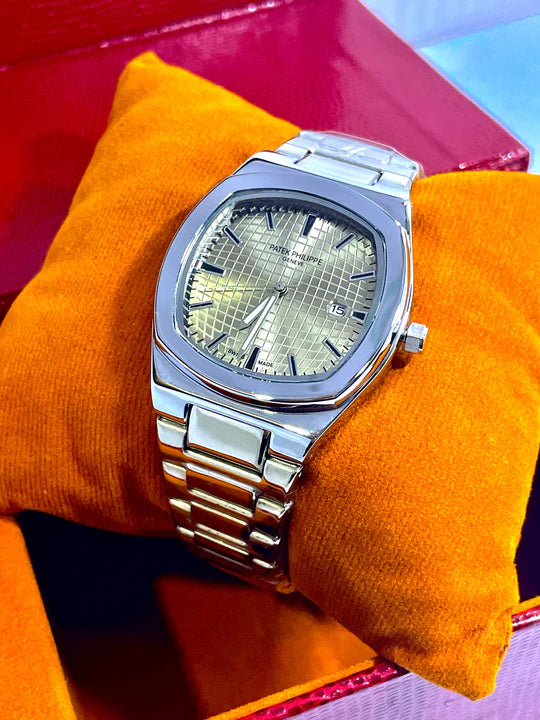 Patek Philippe silver date with unique dial